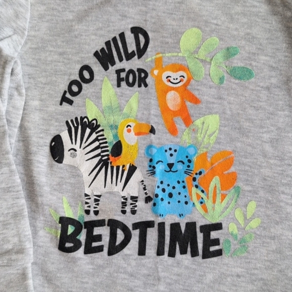 george jungle cotton long sleeve & pants pajamas set 6-12 months baby unisex - Picture 2 of 7